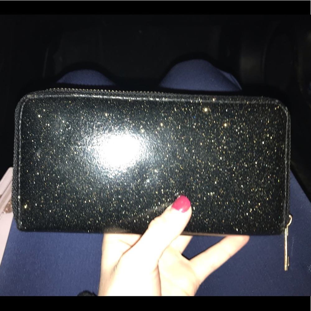 Black sparkly wallet